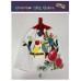 Crochet Top Hand Towel / Tea Towel -  Parrots Crochet Top Hand Towel / Tea Towel -  Parrots